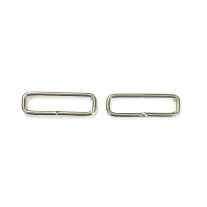 Welded Wire Rectangle Loops Steel Nickel Plated 16mm 20mm 25mm 32mm 38mm 50mm