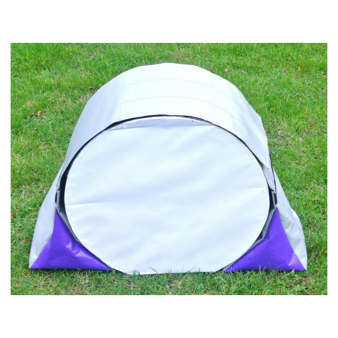 Dog Agility Training Tunnel Sandbags Adjustable 60cm - 80cm Diameter For Indoor And Outdoor UV PVC In Various Colours 490mm Material Width