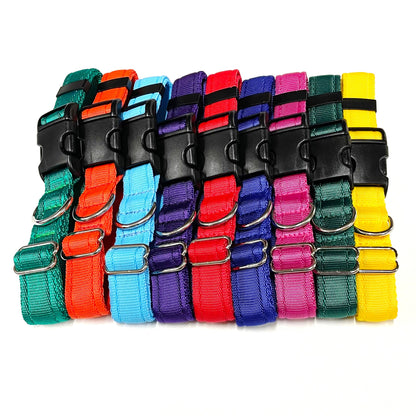 Adjustable Dog Collars 25mm Cushion Webbing In Various Colours And Sizes Small Medium Large