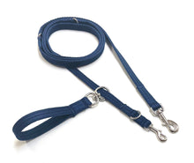 Load image into Gallery viewer, Double Ended Dog Lead With Sliding Swivel Handle Set In 20mm Air Webbing