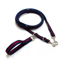 Load image into Gallery viewer, Double Ended Dog Lead With Sliding Swivel Handle Set In 20mm Air Webbing