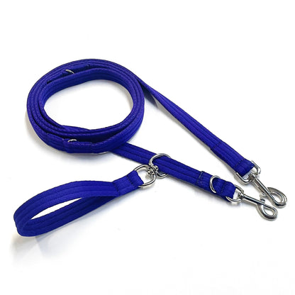 Double Ended Dog Lead With Sliding Swivel Handle Set In 25mm Air Webbing