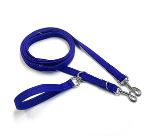 Double Ended Dog Lead With Sliding Swivel Handle Set In 20mm Air Webbing