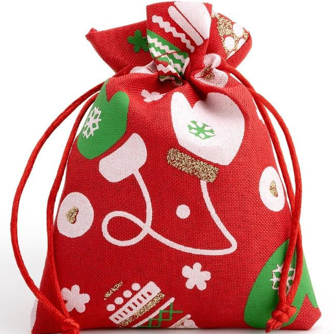 Hessian Drawstring Gift Bags Fabric Linen Christmas Pouch Bags x1 x2 x5 x10 UK Seller