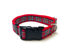 Load image into Gallery viewer, Tartan Dog Collar 25mm Wide Adjustable Comfortable Collar Small Medium Large 17 Designs