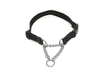 Load image into Gallery viewer, Half Check Chain Dog Collars Small Large 20mm Adjustable With Chrome Plated Chain In Various Colours