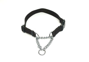 Half Check Chain Dog Collars Small Large 20mm Adjustable With Chrome Plated Chain In Various Colours