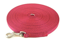 Load image into Gallery viewer, Puppy Dog Training Leads In 18 Colours 13mm Webbing 30ft - 100ft Long Leash