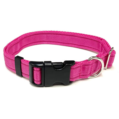 Adjustable Dog Collars 25mm Cushion Webbing In Various Colours And Sizes Small Medium Large