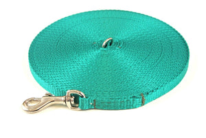 Puppy Dog Training Leads In 18 Colours 13mm Webbing 5ft - 25ft Long Leash