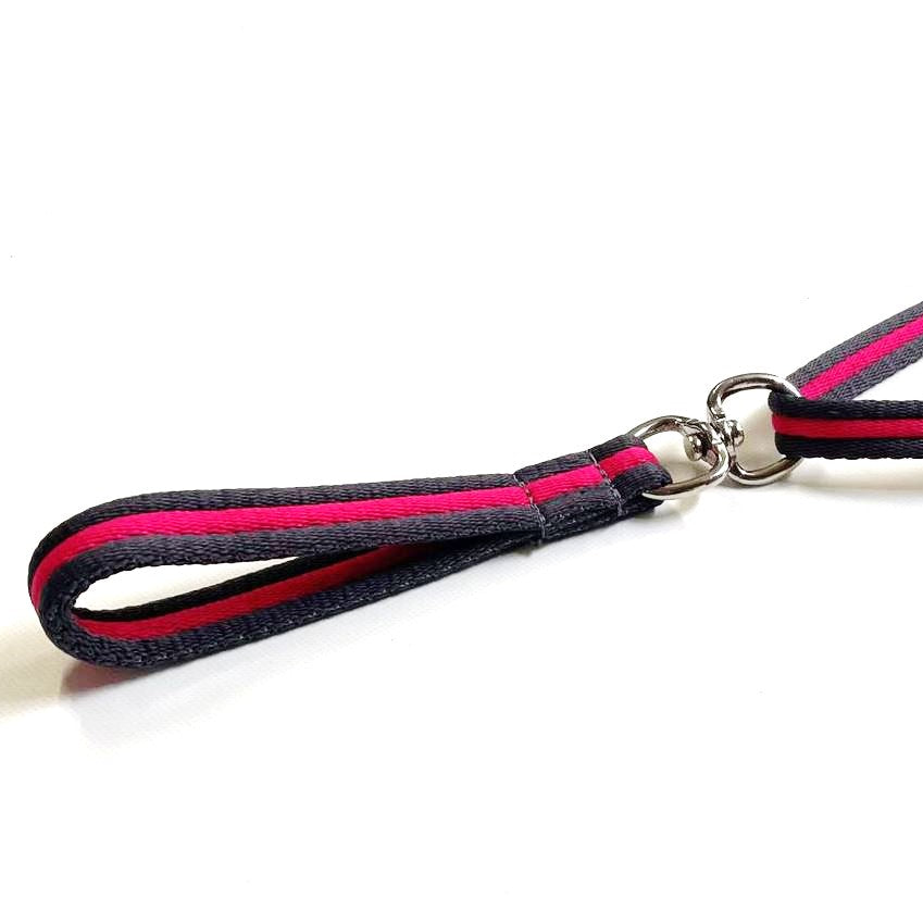 Double Ended Dog Lead With Sliding Swivel Handle Set In 20mm Air Webbing