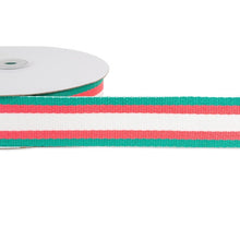 Load image into Gallery viewer, 38mm Striped Webbing Multi Coloured 1 Metre - 10 Metres In Various Colours