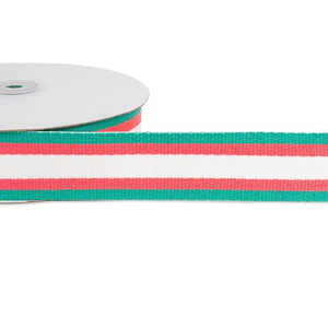 38mm Striped Webbing Multi Coloured 1 Metre - 10 Metres In Various Colours