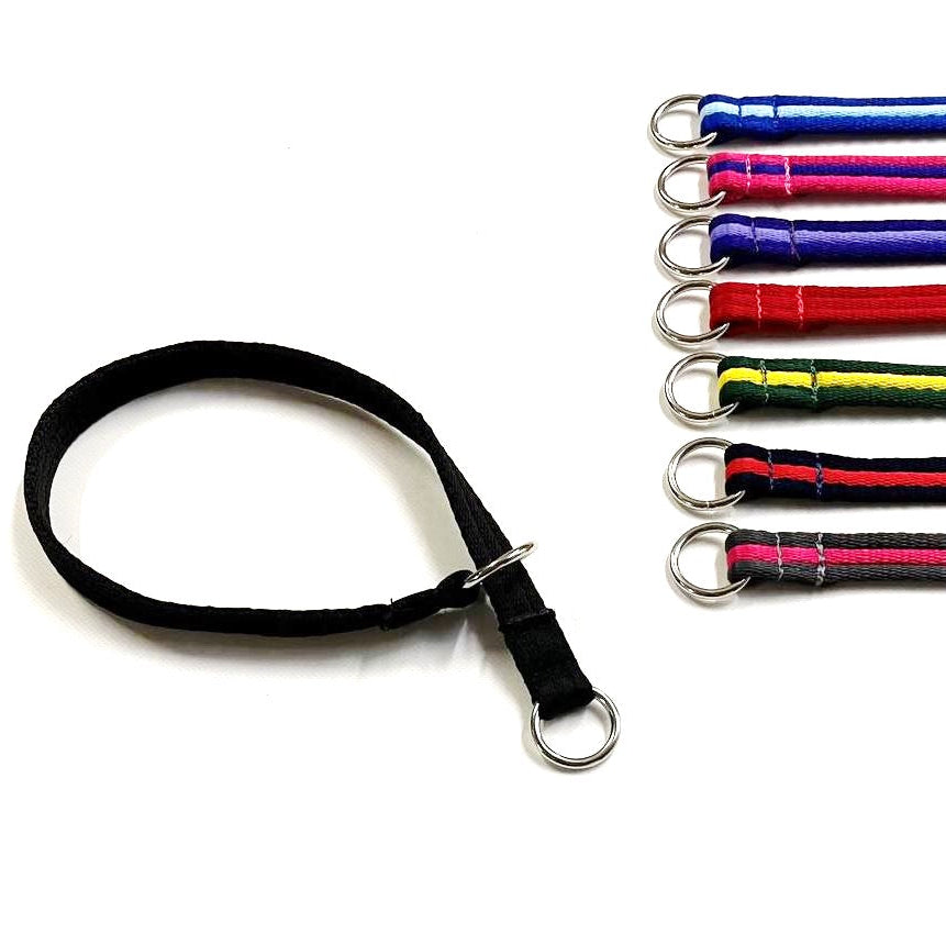 Dog Slip Collar 24" Neck Size 20mm 25mm Soft Air Webbing Various Colours