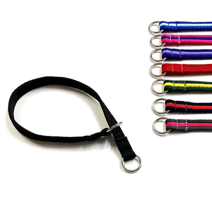 Dog Slip Collar 14" Neck Size 20mm 25mm Soft Air Webbing Various Colours