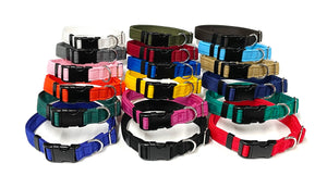 Adjustable Dog Collars 20mm Cushion Webbing In Various Colours And Sizes Small Medium Large
