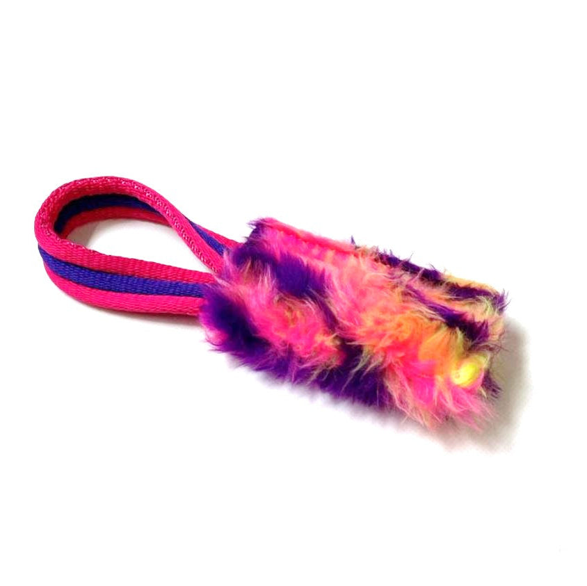 Dog Training Treat Bag Obedience Retrieve Furry Long Prey Dummy In Various Colours Small 4" x 2"