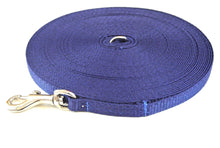 Load image into Gallery viewer, Puppy Dog Training Leads In 18 Colours 13mm Webbing 30ft - 100ft Long Leash