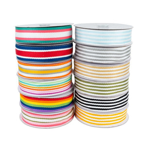 38mm Striped Webbing Multi Coloured 1 Metre - 10 Metres In Various Colours