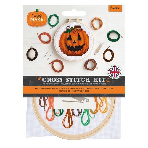 Autumn Halloween Cross Stitch Kit Sewing Craft 6 Designs Docrafts Simply Make