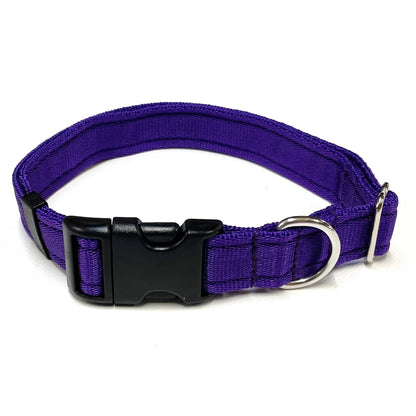 Adjustable Dog Collars 25mm Cushion Webbing In Various Colours And Sizes Small Medium Large