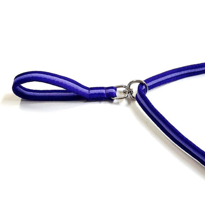 Double Ended Dog Lead With Sliding Swivel Handle Set In 25mm Air Webbing