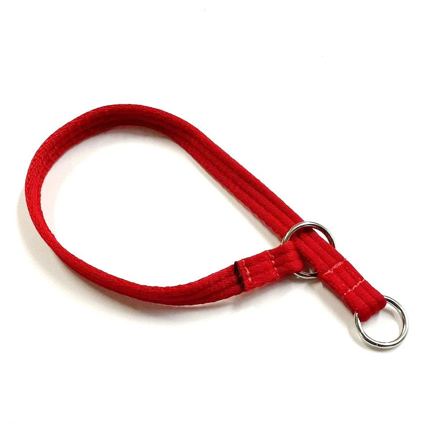 Dog Slip Collar 14" Neck Size 20mm 25mm Soft Air Webbing Various Colours