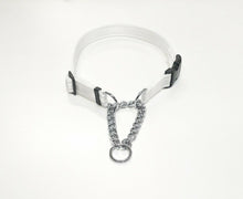 Load image into Gallery viewer, Half Check Chain Dog Collars Small Large 20mm Adjustable With Chrome Plated Chain In Various Colours