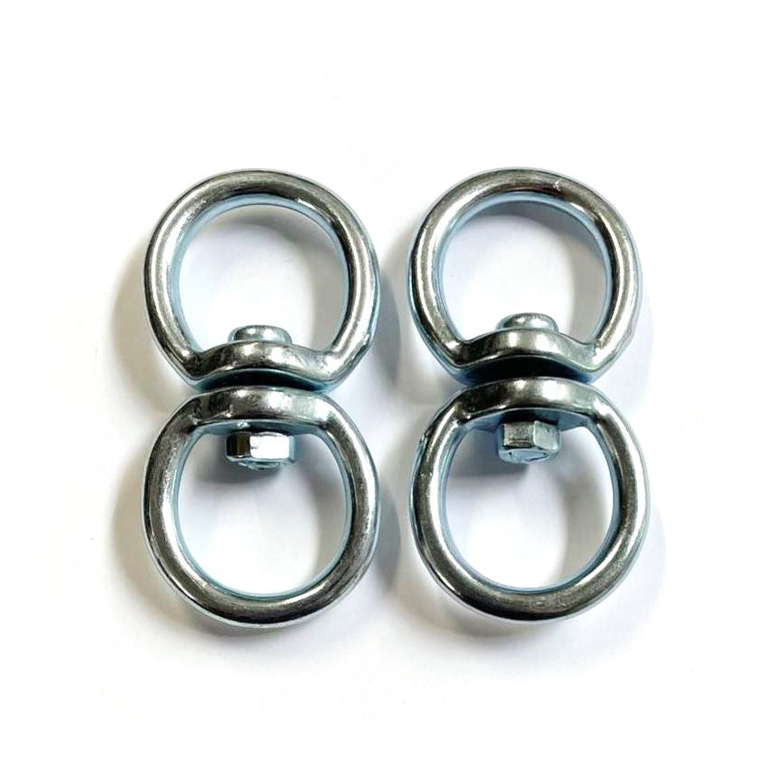 Double Eye Swivel Hooks Ring Clasp Nickel Plated Die Cast 4mm - 32mm Rope Chain