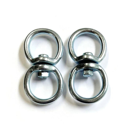 Double Eye Swivel Hooks Ring Clasp Nickel Plated Die Cast 4mm - 32mm Rope Chain