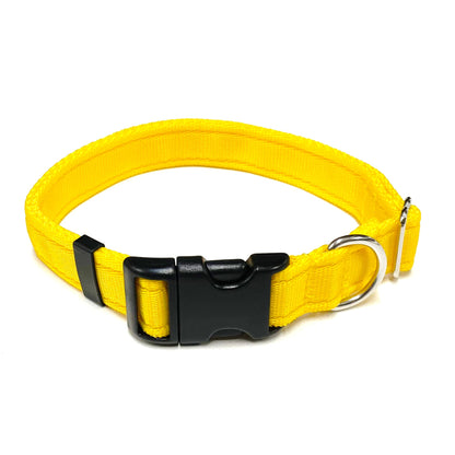Adjustable Dog Collars 25mm Cushion Webbing In Various Colours And Sizes Small Medium Large
