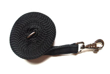 Load image into Gallery viewer, Horse lunge line dog training lead 10ft in black 