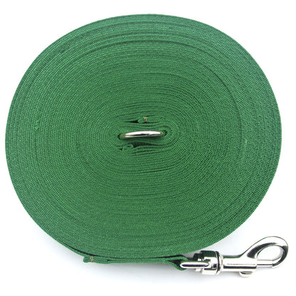 Dog Training Lead 5ft - 100ft Long Strong Tracking Leash Recall Line In 7 Colours 25mm Webbing