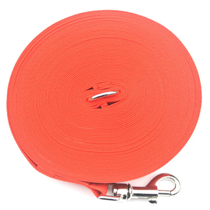 Dog Training Lead 5ft - 100ft Long Strong Tracking Leash Recall Line In 7 Colours 25mm Webbing