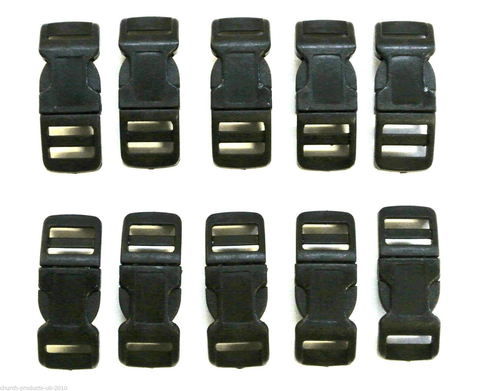 32mm Black Plastic Side Quick Release Buckle Clip – Cord Strap