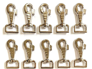 25mm Fluted Heavy Duty Trigger Clips Hooks Nickel Plated For Dog Leads Webbing Bags Straps