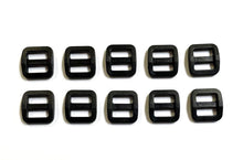 Load image into Gallery viewer, 13mm Black Nylon 3 Bar Slides Triglides For Handles Straps Webbing Bags Crafts