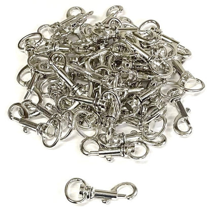 20mm Light Swivel Trigger Clips Hooks Nickel Plated x2 x5 x10 x25 x50 x100