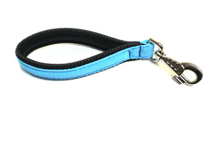 13" Short Close Control Dog Lead With Padded Handle In Sky Blue