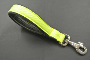 10" Fluorescent Yellow Short Close Control Lead With Padded Handle
