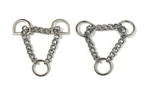 Half Check Chains For Dog Collars In Solid Brass or Chrome Plated In Various Sizes
