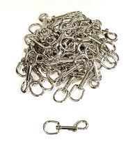 Load image into Gallery viewer, 20mm Trigger Clip Hooks Round Ended Nickel Plated Metal Webbing Dog Leads x1 - x100