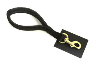 13" Short Close Control Lead With Padded Handle Solid Brass Trigger Clip