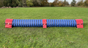 Dog Agility Tunnel Sandbag Adjustable 60cm - 80cm Diameter Tunnels Indoor Outdoor UV PVC Various Colours 490mm Material Width Connects Underneath