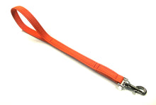 Load image into Gallery viewer, 18&quot; Short Close Control Dog Lead 25mm Webbing In Orange