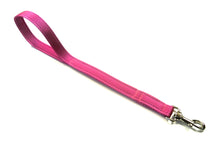 Load image into Gallery viewer, 18&quot; Short Close Control Dog Lead 25mm Webbing In Cerise