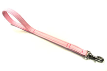 Load image into Gallery viewer, 18&quot; Short Close Control Dog Lead 25mm Webbing In Baby Pink