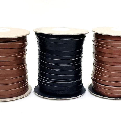 6mm Flat Genuine Leather Thonging Strip Laces Cord Various Colours And Lengths