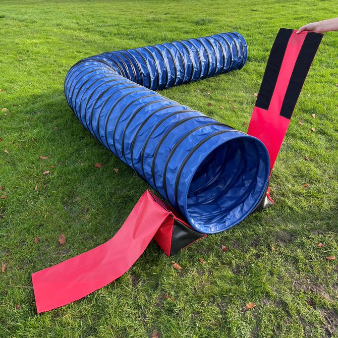 Dog Agility Tunnel Sandbag Adjustable 60cm - 80cm Diameter Tunnels Indoor Outdoor UV PVC Various Colours 300mm Material Width Connects Underneath