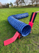Load image into Gallery viewer, Dog Agility Tunnel Sandbag Adjustable 60cm - 80cm Diameter Tunnels Indoor Outdoor UV PVC Various Colours 300mm Material Width Connects Underneath